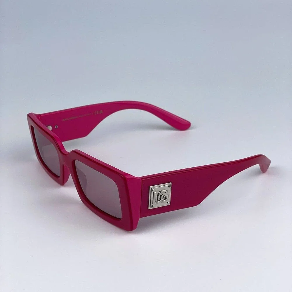 D&G DG4416 33794Z Sunglasses Metallic Pink Mirror Silver Rectangle Unisex